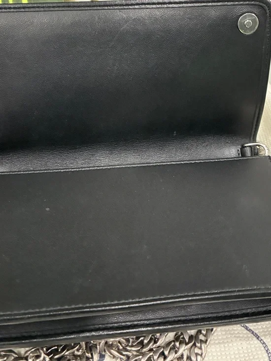 Prada Black Quilted Leather Chain Wallet-authentic - Picture 4 of 6